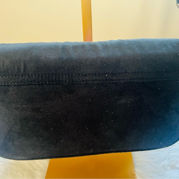 Lulu Guinness Roses Are Red Violets Are Blue Embroidered Suede Shoulder Bag - Picture 3 of 6